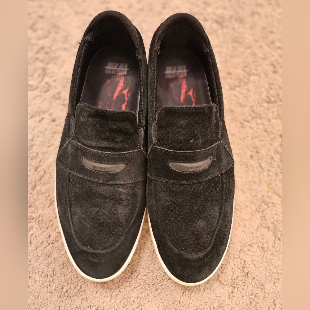 Globe Liaizon Black Snake Skin Slip-On Men Shoes
